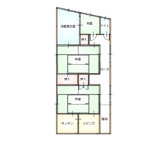 施工前の2階平面図