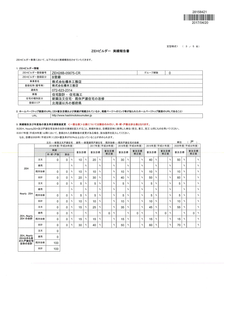 ZEHビルダー実績報告